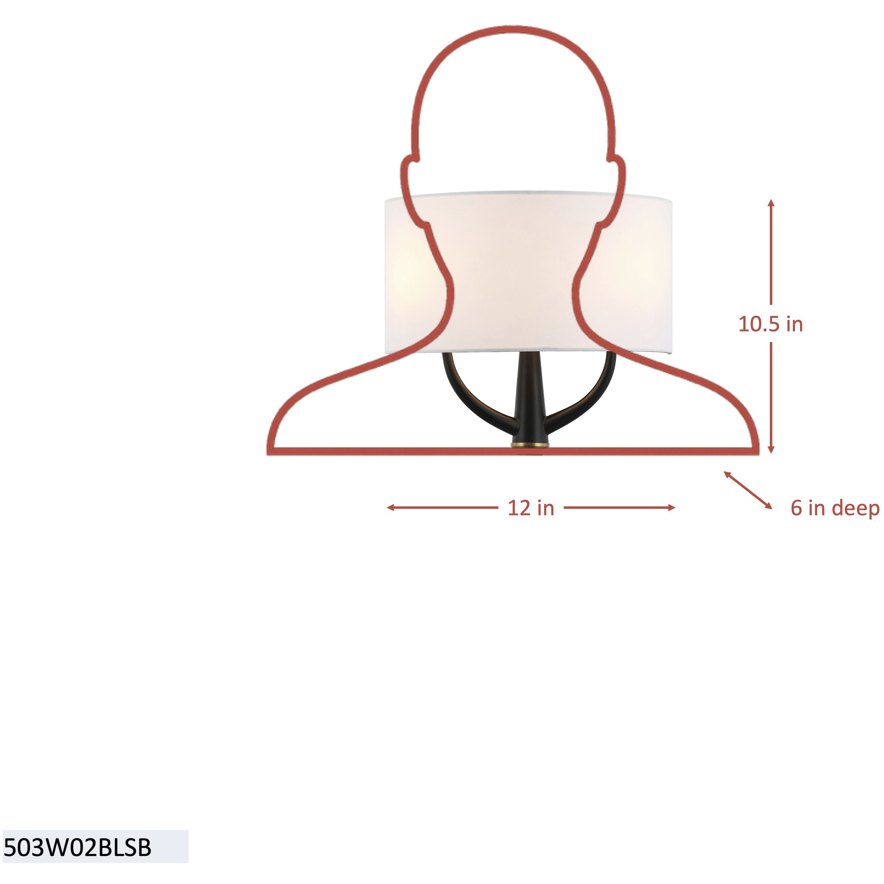 Patchwork 2 Light 12 inch Black with Satin Brass Wall Sconce Wall Light in Black/Satin Brass