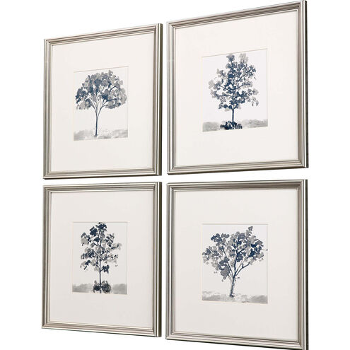 Landscapes Blue and Neutral and Gray Framed Art