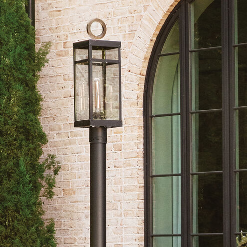 Open Air Porter LED 23 inch Aged Zinc Outdoor Post Mount Lantern, Estate Series