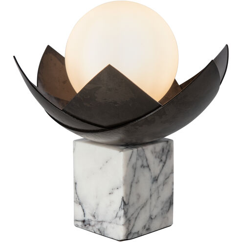 Blossom 10.4 inch 60.00 watt Vintage Platinum Mini Table Lamp Portable Light in Black Marble