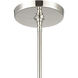 Abaca 1 Light 8 inch Polished Nickel with Gray Mini Pendant Ceiling Light