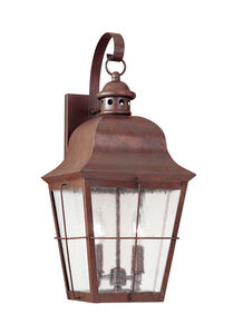 Chatham 2 Light 21 inch Weathered Copper Outdoor Wall Lantern