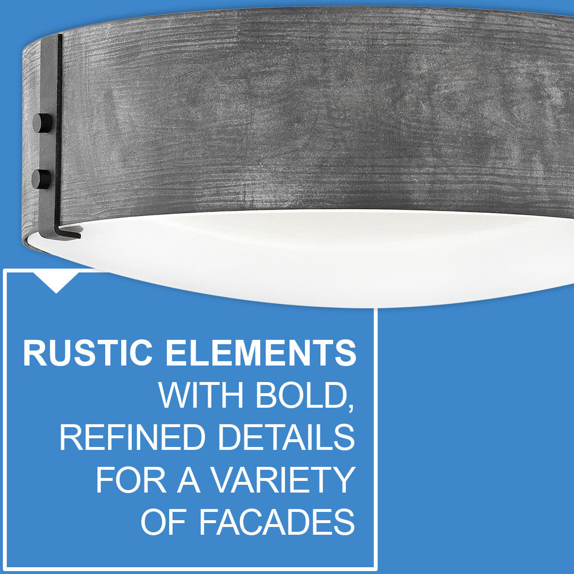 Open Air Sawyer 3 Light 15 inch Aged Zinc with Distressed Black Outdoor Flush Mount in Non-LED