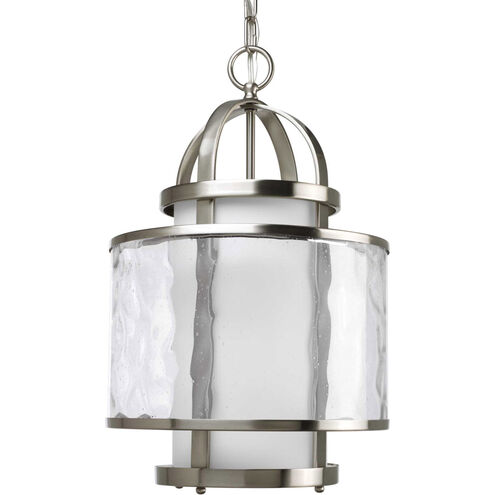 Bay Court 1 Light 12 inch Brushed Nickel Foyer Pendant Ceiling Light