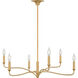 Alexa Hampton Chatsworth 6 Light 32 inch Gild Chandelier Ceiling Light