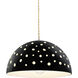Perforated Dome Pendant Ceiling Light in Replaceable Bulb, Carbon Matte Black, Form+Finish+Function