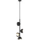 Brooklyn 4 Light 11.6 inch Black and Oil Rubbed Bronze Vertical Pendant Ceiling Light in Black/Oil Rubbed Bronze
