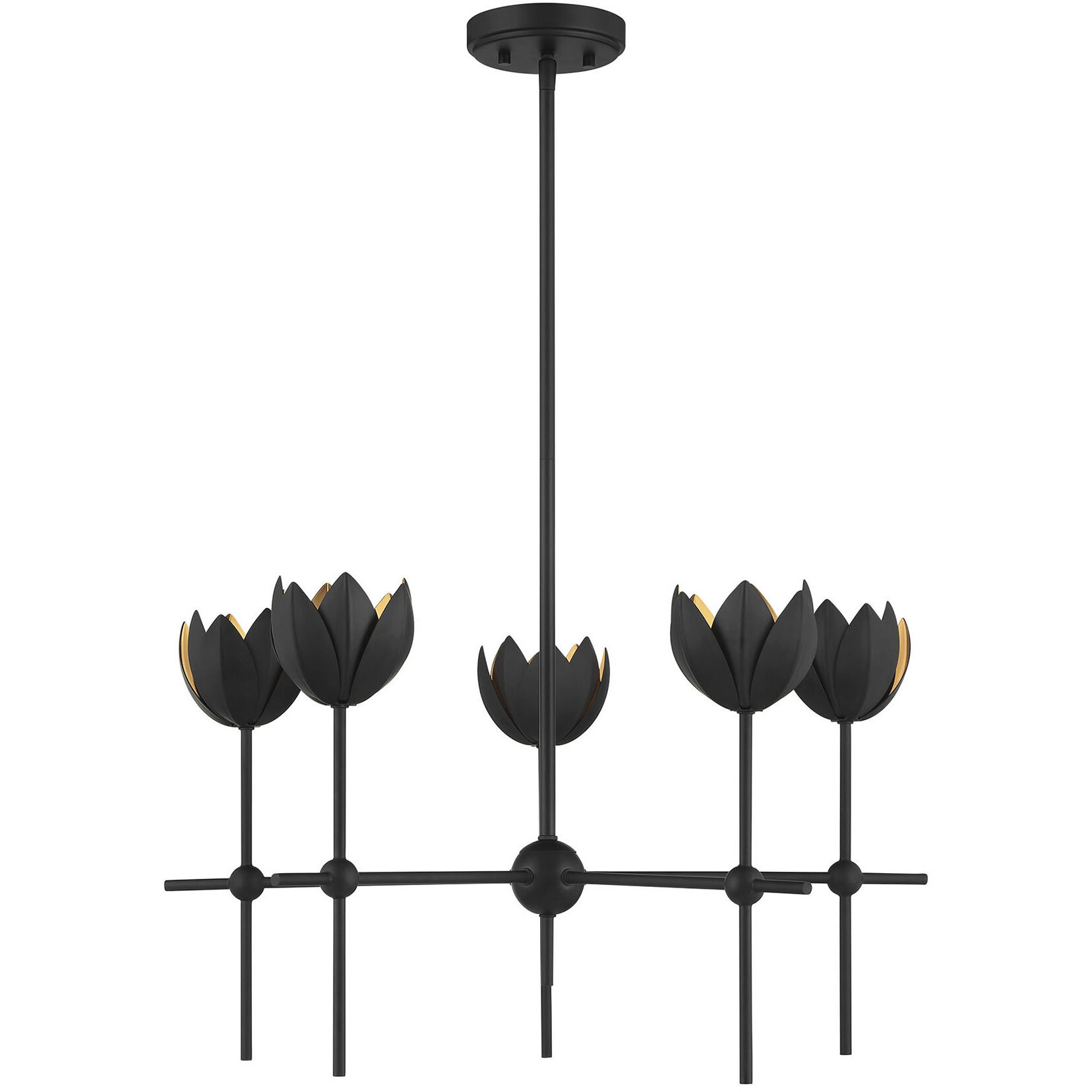 Bohemian LED 26 inch Matte Black Chandelier Ceiling Light