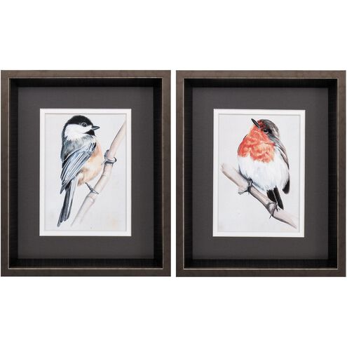 Florals Collection Blue Framed Art