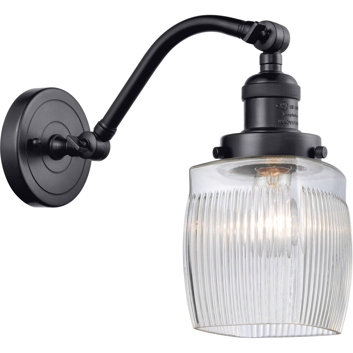 Franklin Restoration Colton 1 Light 6 inch Matte Black Sconce Wall Light, Franklin Restoration