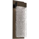 Parallel LED 5.3 inch Flat Bronze Indoor Sconce Wall Light in Clear Rimelight, 2700K LED