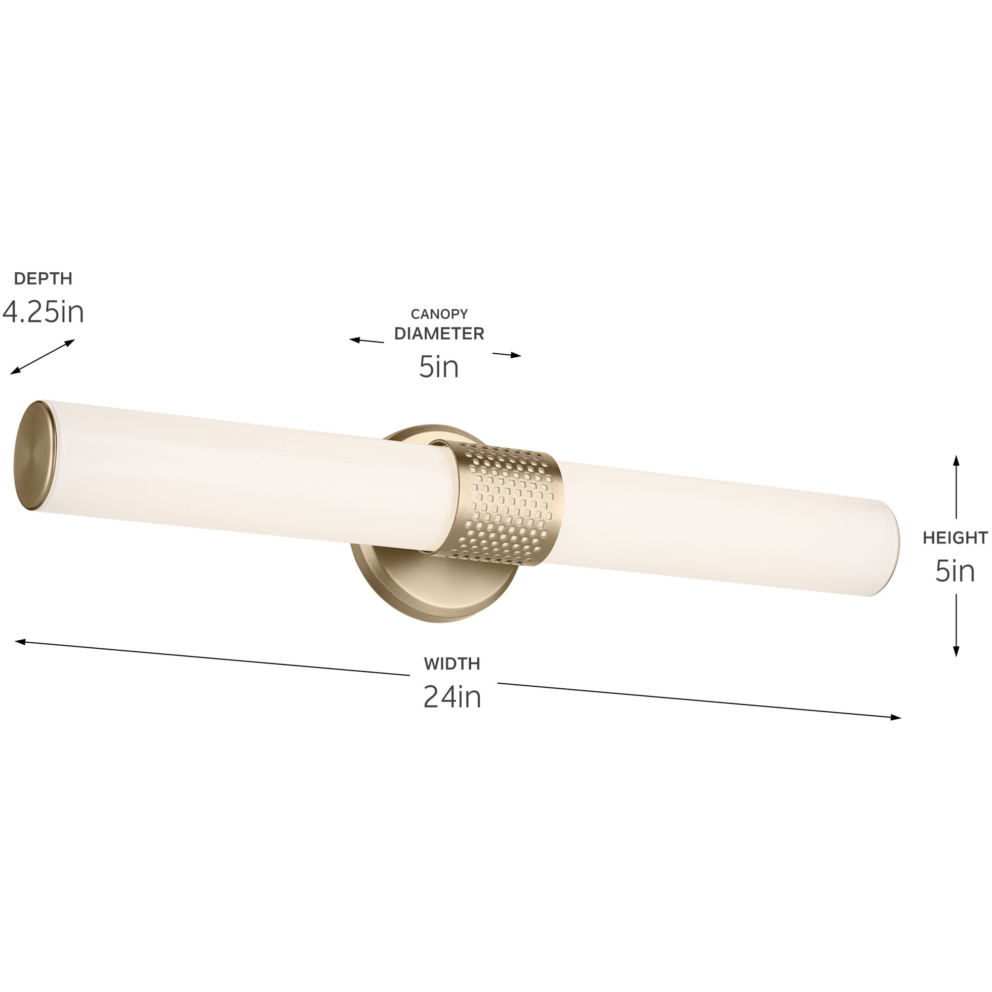 Sashi LED 24 inch Champagne Bronze Bath Bar Wall Light, Medium