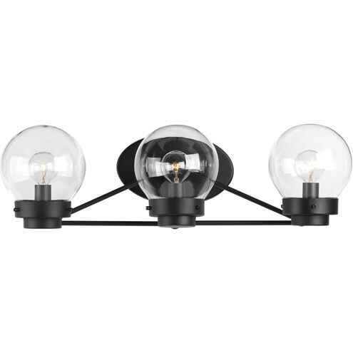 Spatial 3 Light 22 inch Matte Black Bath Vanity Wall Light, Design Series