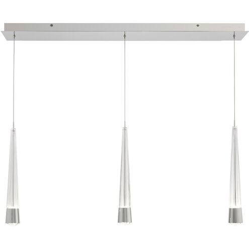 Quill LED 14 inch Chrome Multi-Light Pendant Ceiling Light, dweLED