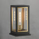 Neoclass 16.5 inch 60 watt Black and Gold Outdoor Deck Lantern