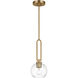 Codyn 1 Light 10 inch Satin Brass Mini-Pendant Ceiling Light