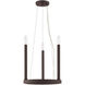 Alpine 3 Light 12 inch Bronze Mini Chandelier Ceiling Light