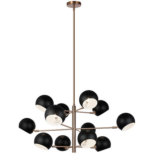 Orb 12 Light 41.13 inch Matte Black Pendant Ceiling Light