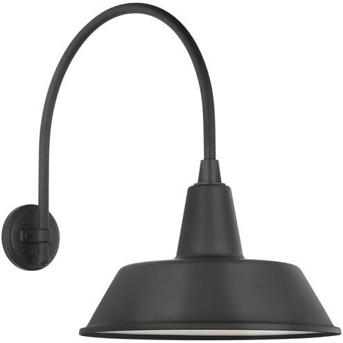 Thomas O'Brien Academy Barn Light LED 22 inch Matte Black Arched Mack Barn Light in 16" Matte Black Bowers Shade