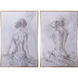 Artist's Figure Gold/Gray Wall Art, Set of 2