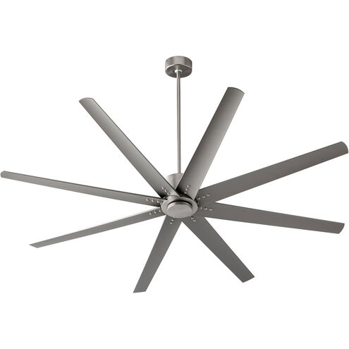 Fleet 72 inch Satin Nickel with Silver Blades Indoor Outdoor Fan