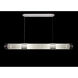Bond LED 60 inch Silver Pendant Ceiling Light in Diamond Blanket Studio Glass
