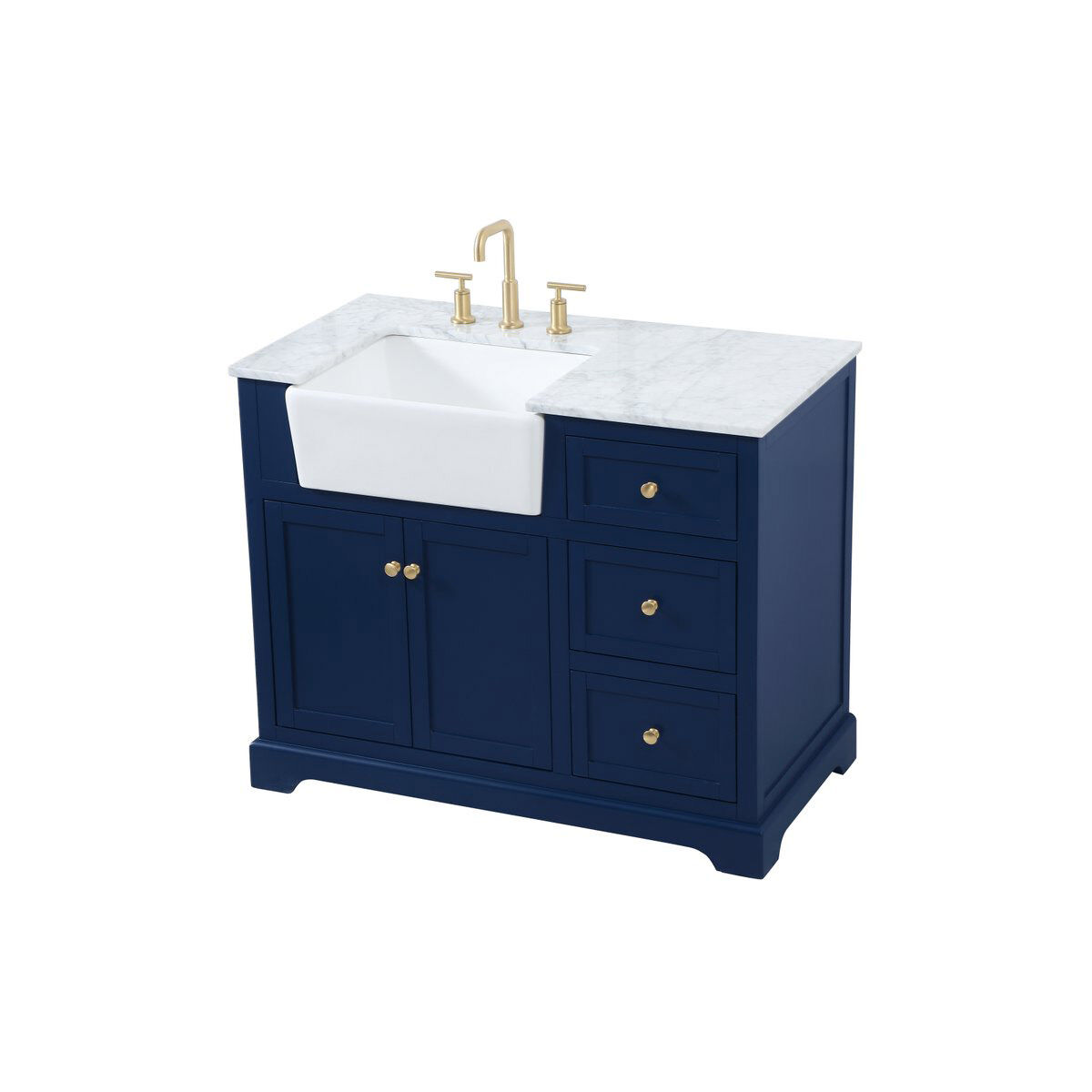 Franklin 42 X 22 X 35 inch Blue Bathroom Vanity Cabinet