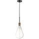 Restoration Ellis LED 7 inch Black Antique Brass Mini Pendant Ceiling Light