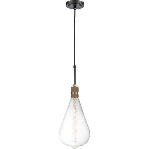 Restoration Ellis LED 7 inch Black Antique Brass Mini Pendant Ceiling Light