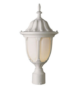 Hamilton 1 Light 19 inch White Outdoor Postmount Lantern