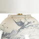 Grigio 22 inch 100.00 watt White/Cream and Gray Table Lamp Portable Light