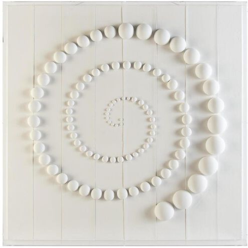 Pearl Spiral II Hand Painted Shadowbox