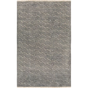 Stanton 36 X 24 inch Black and Gray Area Rug, Wool and Cotton