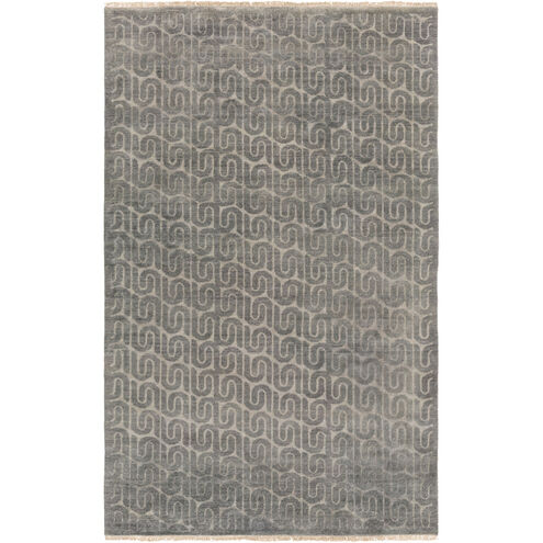 Stanton 36 X 24 inch Black and Gray Area Rug, Wool and Cotton