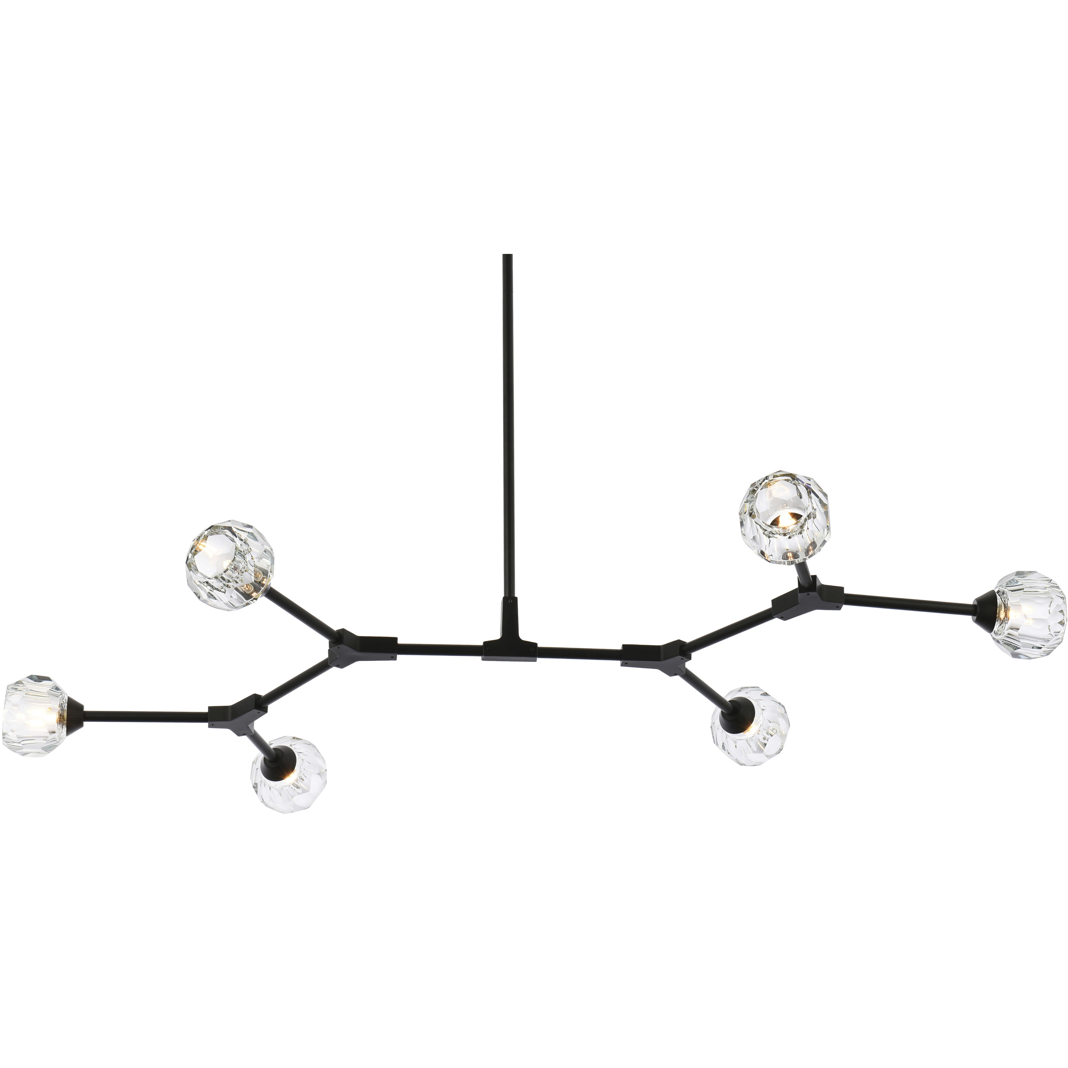 Zayne 6 Light 49 inch Black Pendant Ceiling Light