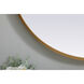 Asha 30 X 24 inch Brass Mirror in 24 x 30