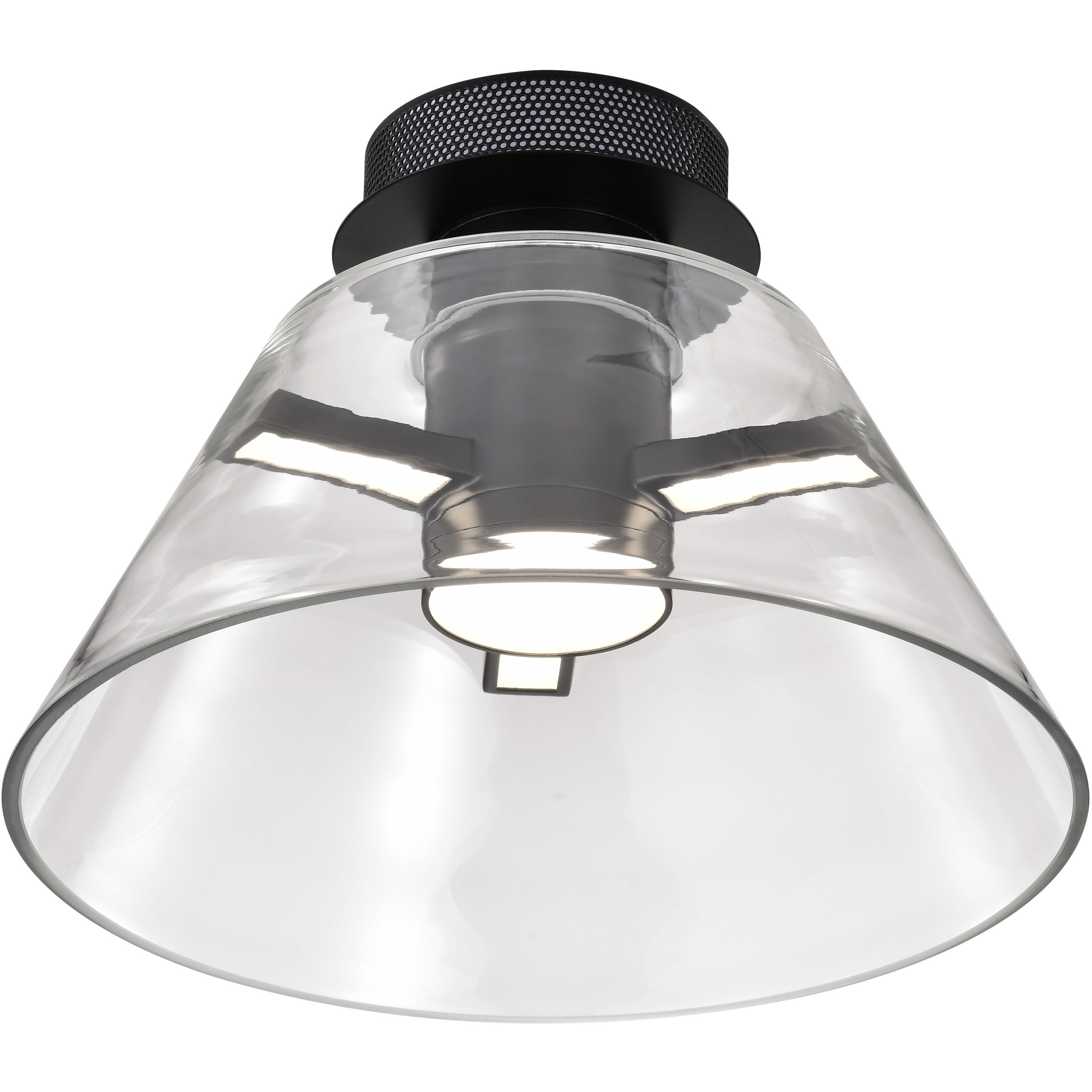 Edmond LED 13.63 inch Matte Black Semi Flush Mount Ceiling Light