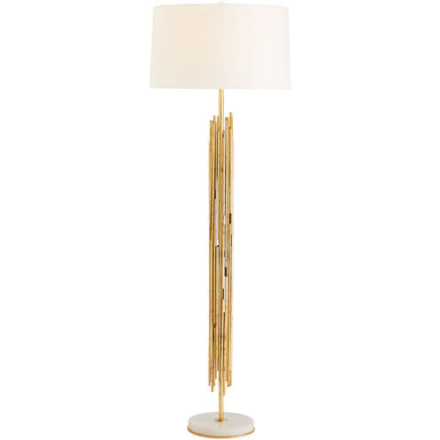 Prescott 65 inch 150.00 watt Gold Leaf Floor Lamp Portable Light