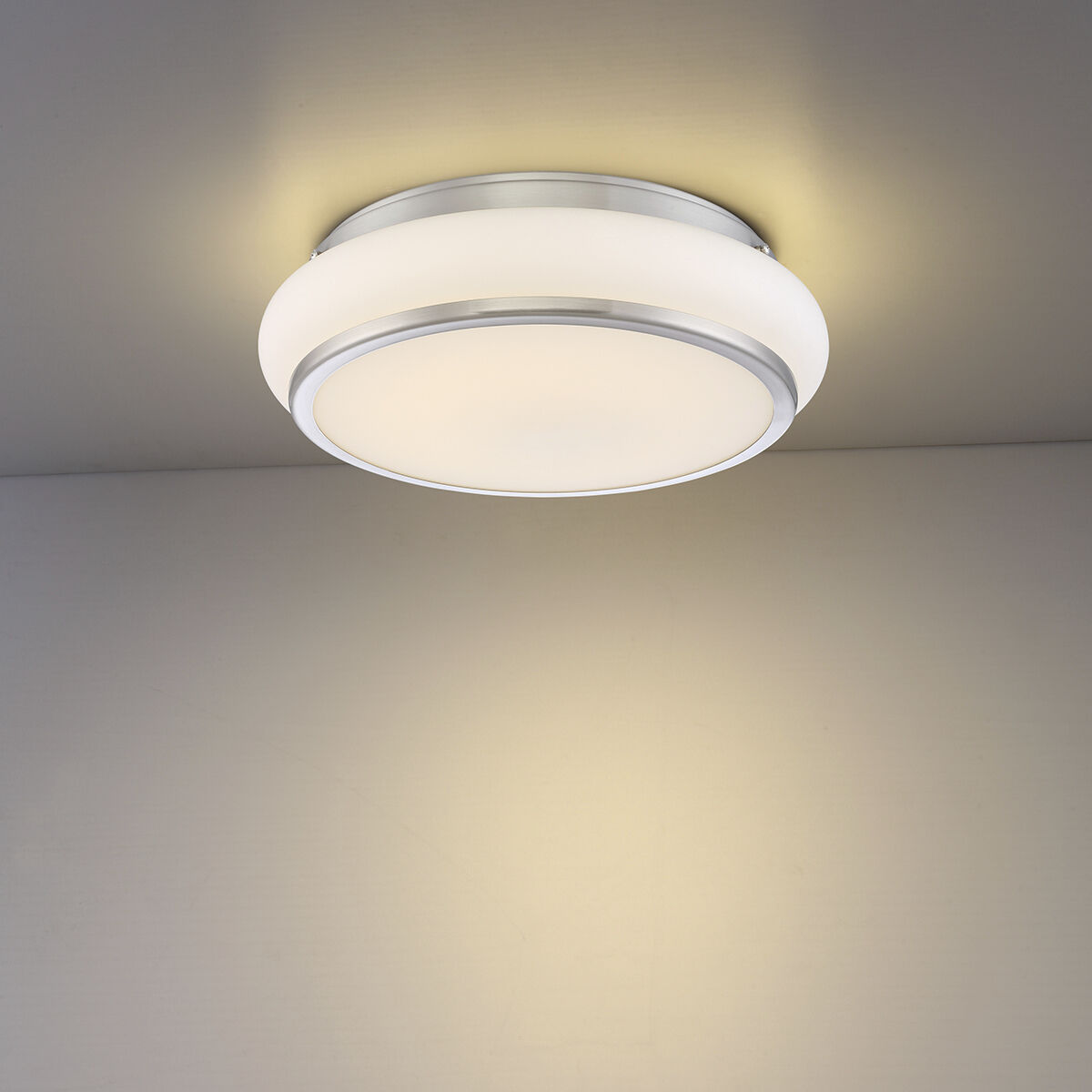 Muir LED 15 inch Satin Nickel Flush Mount Ceiling Light, Large