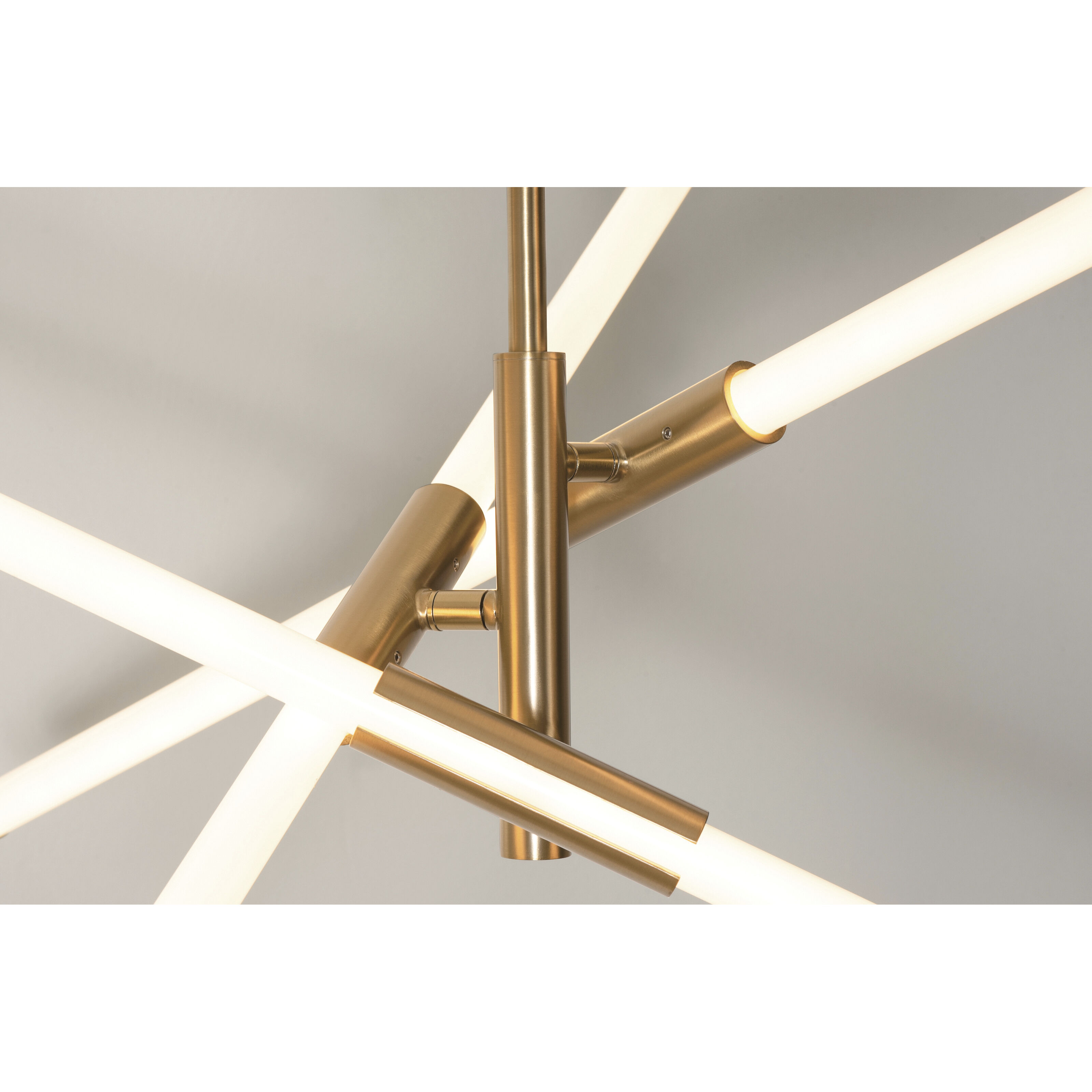 Rusnak 3 Light 30 inch Satin Brass Pendant Ceiling Light 