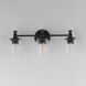 Swirl 3 Light 23 inch Black Bath Vanity Wall Light