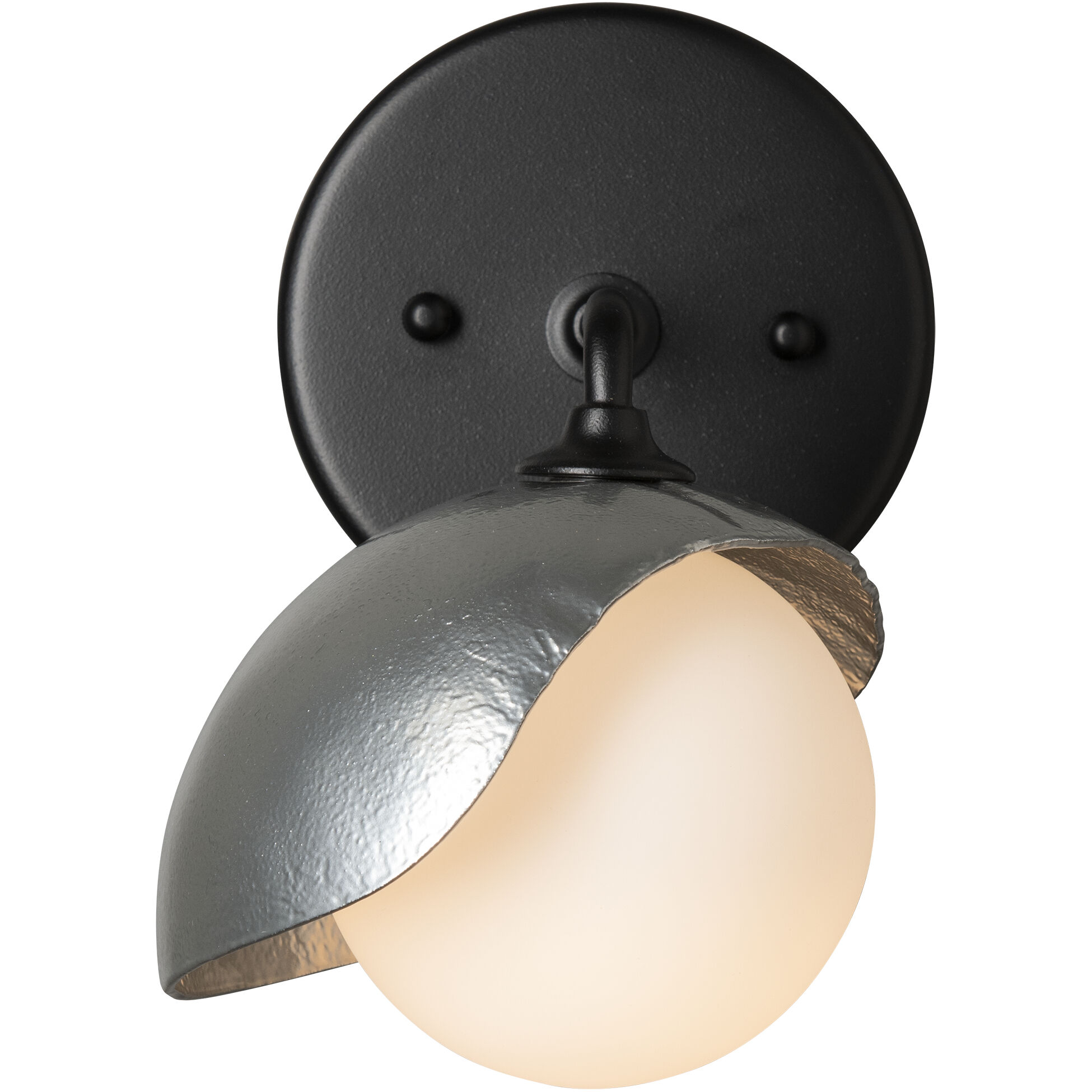 Brooklyn 1 Light 7 inch Black and Sterling Bath Sconce Wall Light in Black/Sterling