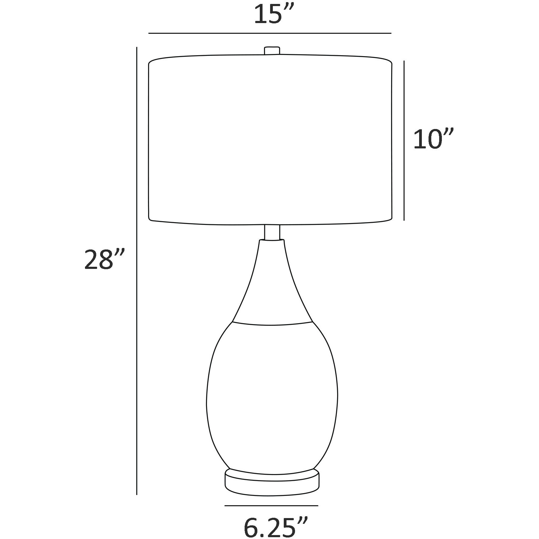 Ramona 28 inch 100.00 watt Black Table Lamp Portable Light