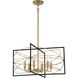 Titans Trace 6 Light 24 inch Sand Coal/Painted Honey Gold Pendant Ceiling Light