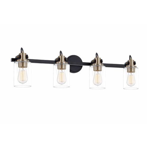 Fusion Collection - Brooklyn Family 33.5 inch Matte Black Bath Bar Wall Light