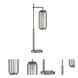 Hagen 30.25 inch 40 watt Gun Metal Table Lamp Portable Light in Gun Metal / Smoke