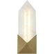 Caesar LED 4.63 inch Vintage Brass Bath Vanity Light Wall Light in Vintage Brass and Alabaster
