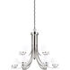 Metropolis LED 32 inch Satin Nickel Chandelier Ceiling Light