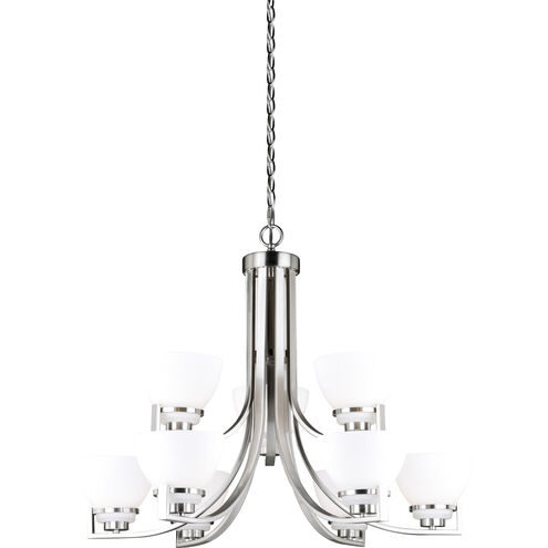 Metropolis LED 32 inch Satin Nickel Chandelier Ceiling Light
