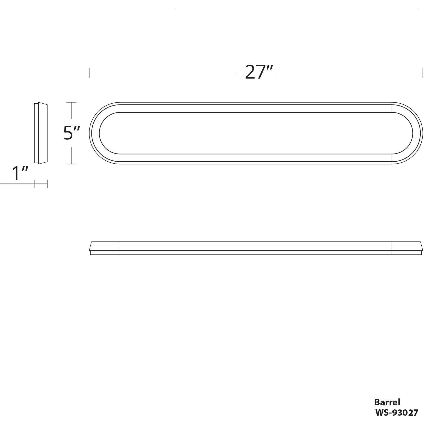 Argo LED 27 inch Brushed Nickel Bath Vanity & Wall Light in 27in.